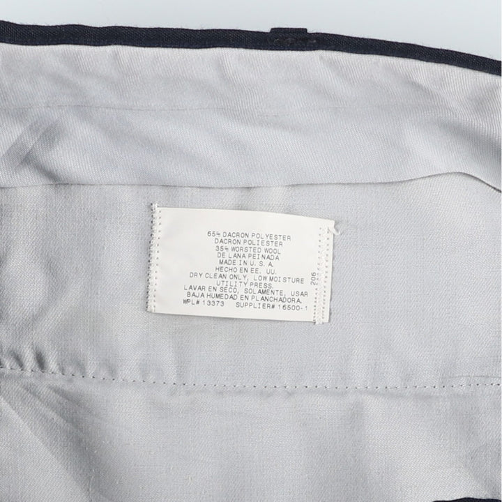 80s-90'S TOWNCRAFT CUSTOM FIT SUITS Stripe Pattern Two-Pleat Slacks Pants Made in USA Men's W34 (approx.) Vintage polyester navy blue type Vintage Second Hand
