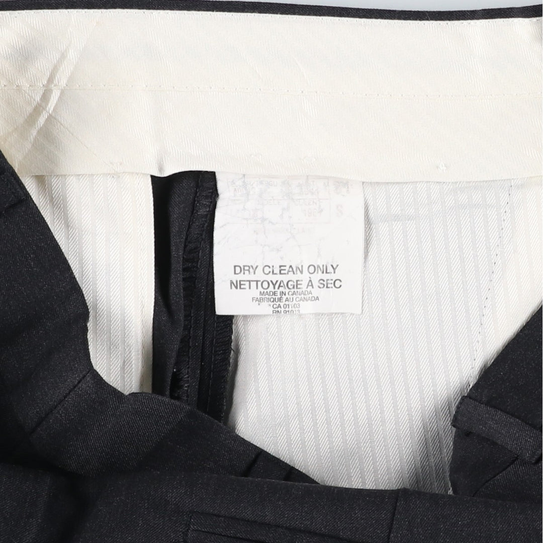 Two-pleat wide-leg trousers, men's size W32 (approx.) unclear gray type Vintage Second Hand
