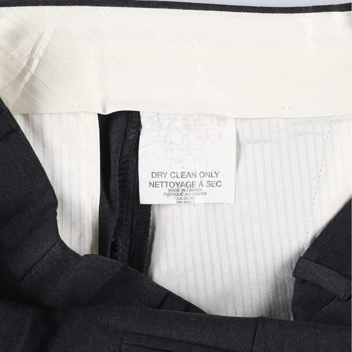 Two-pleat wide-leg trousers, men's size W32 (approx.) unclear gray type Vintage Second Hand