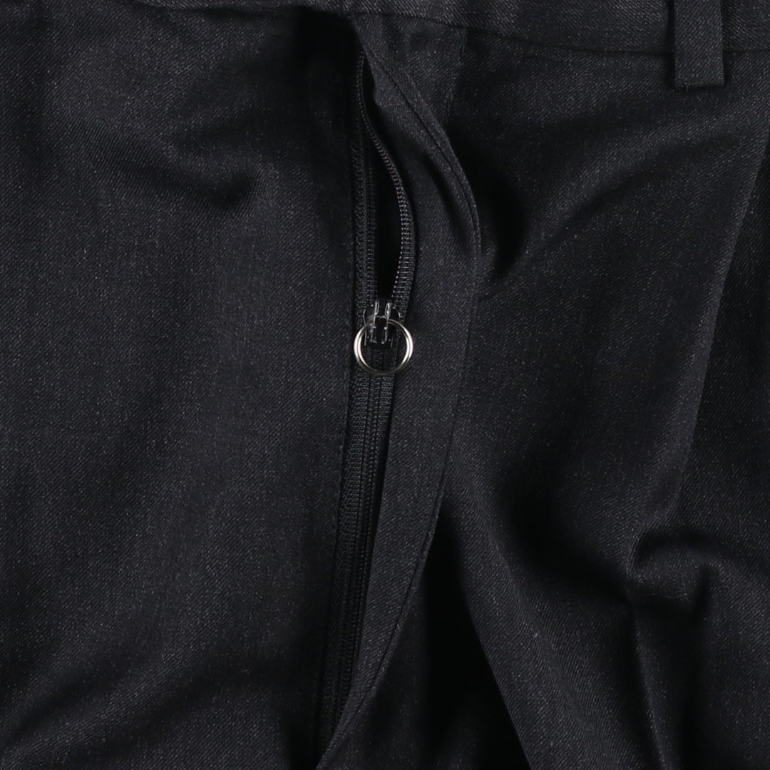 Two-pleat wide-leg trousers, men's size W32 (approx.) unclear gray type Vintage Second Hand