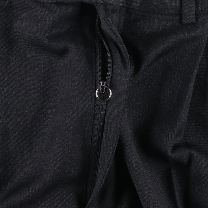 Two-pleat wide-leg trousers, men's size W32 (approx.) unclear gray type Vintage Second Hand