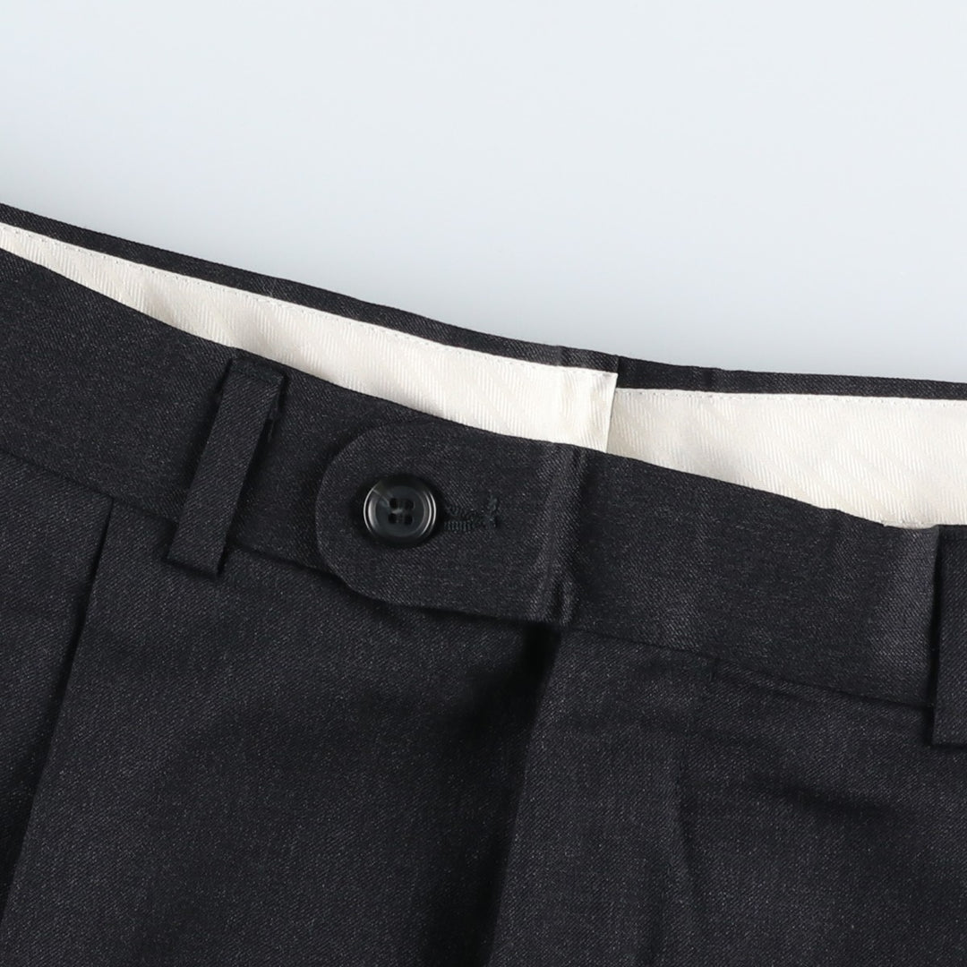 Two-pleat wide-leg trousers, men's size W32 (approx.) unclear gray type Vintage Second Hand