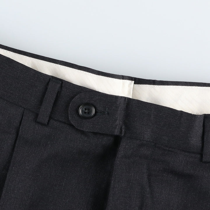 Two-pleat wide-leg trousers, men's size W32 (approx.) unclear gray type Vintage Second Hand