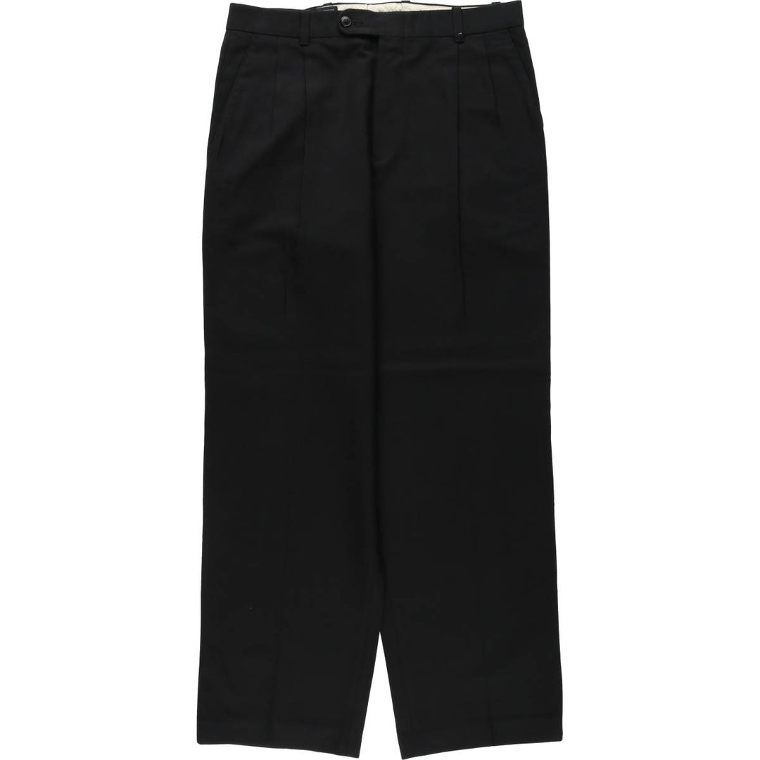 WOOLTOUCH Two-Pleat Slacks, Made in Canada, Men's W32 (approx.), Vintage unclear black type Vintage Second Hand