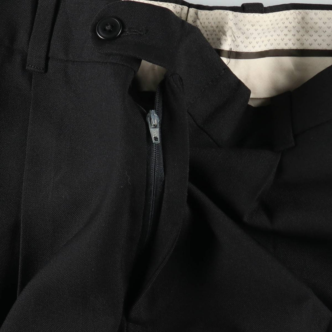 WOOLTOUCH Two-Pleat Slacks, Made in Canada, Men's W32 (approx.), Vintage unclear black type Vintage Second Hand