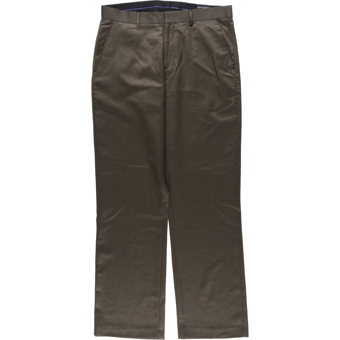 2000'S Banana Republic wool trousers/slacks, men's size W35 (approx.) wool Khaki type brown Vintage Second Hand