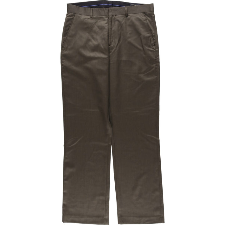 2000'S Banana Republic wool trousers/slacks, men's size W35 (approx.) wool Khaki type brown Vintage Second Hand