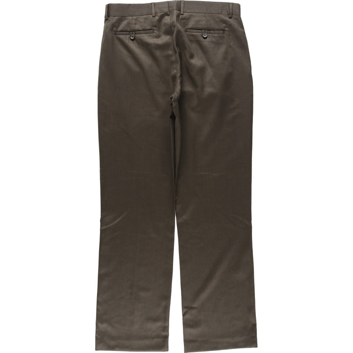 2000'S Banana Republic wool trousers/slacks, men's size W35 (approx.) wool Khaki type brown Vintage Second Hand