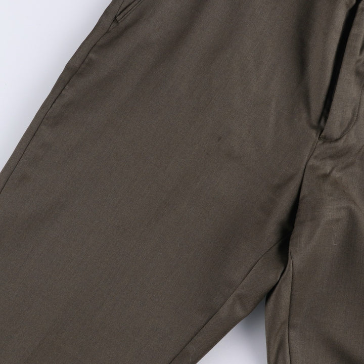 2000'S Banana Republic wool trousers/slacks, men's size W35 (approx.) wool Khaki type brown Vintage Second Hand