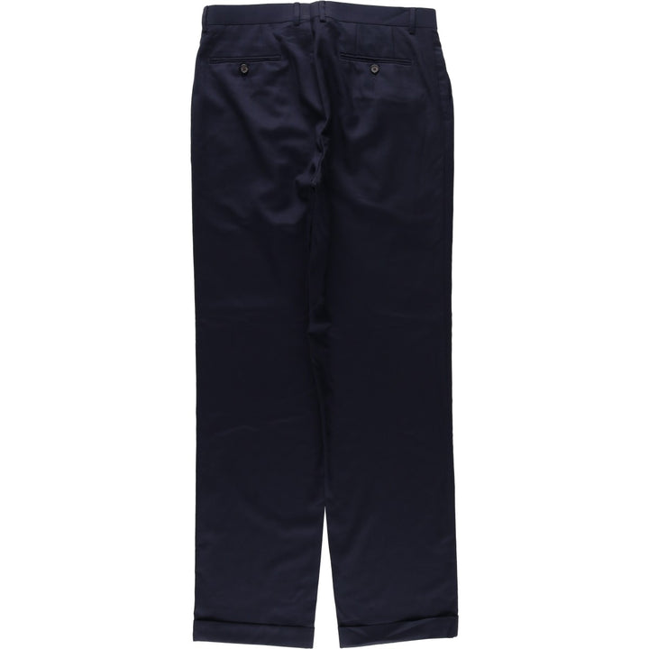 Ralph Lauren LAUREN Lauren Two-pleat wool pants slacks for men, equivalent to W34 wool navy blue type Vintage Second Hand