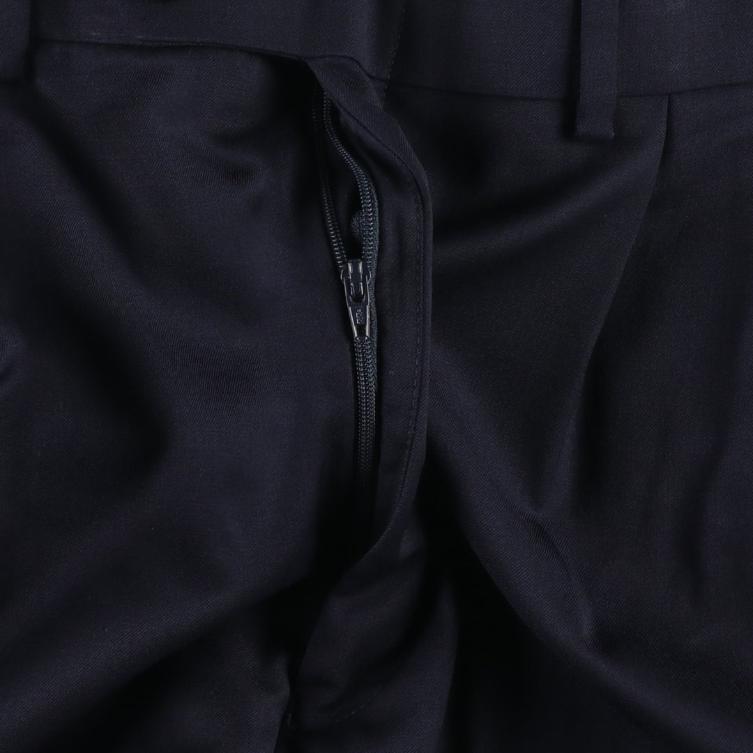 Ralph Lauren LAUREN Lauren Two-pleat wool pants slacks for men, equivalent to W34 wool navy blue type Vintage Second Hand