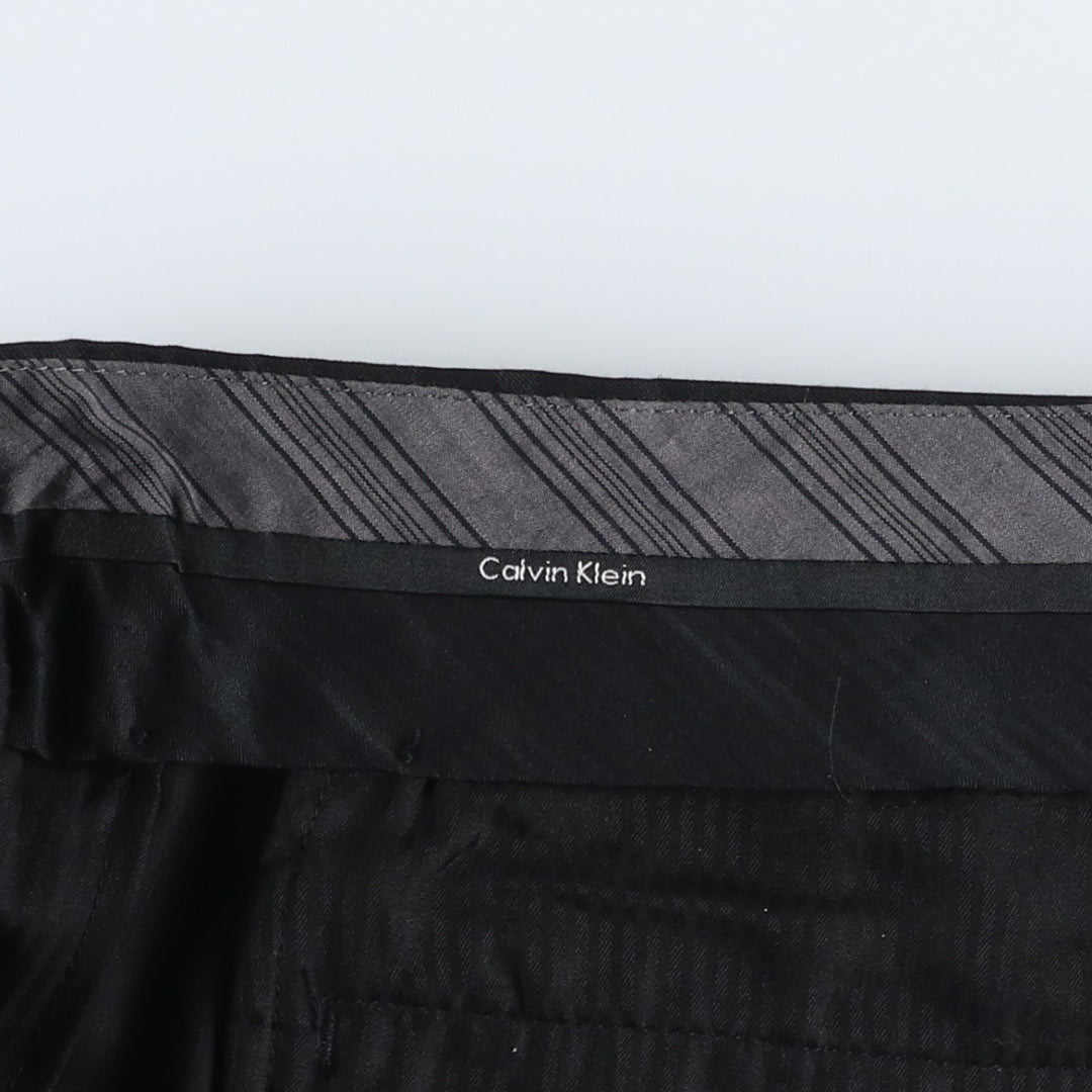 Calvin Klein men's wide-leg slacks, size W36 (approx.) unclear black type Vintage Second Hand
