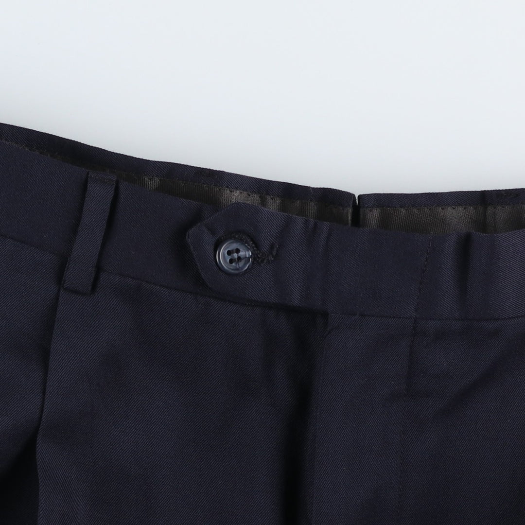 ~1990'S Jos.A.Bank Two-Pleat Wool Trousers, Men's Size W35 (approx.) wool navy blue type Vintage Second Hand