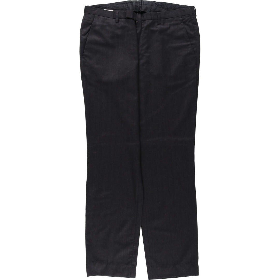 Hugo Boss wool trousers, men's size W35 (approx.) wool black type Vintage Second Hand