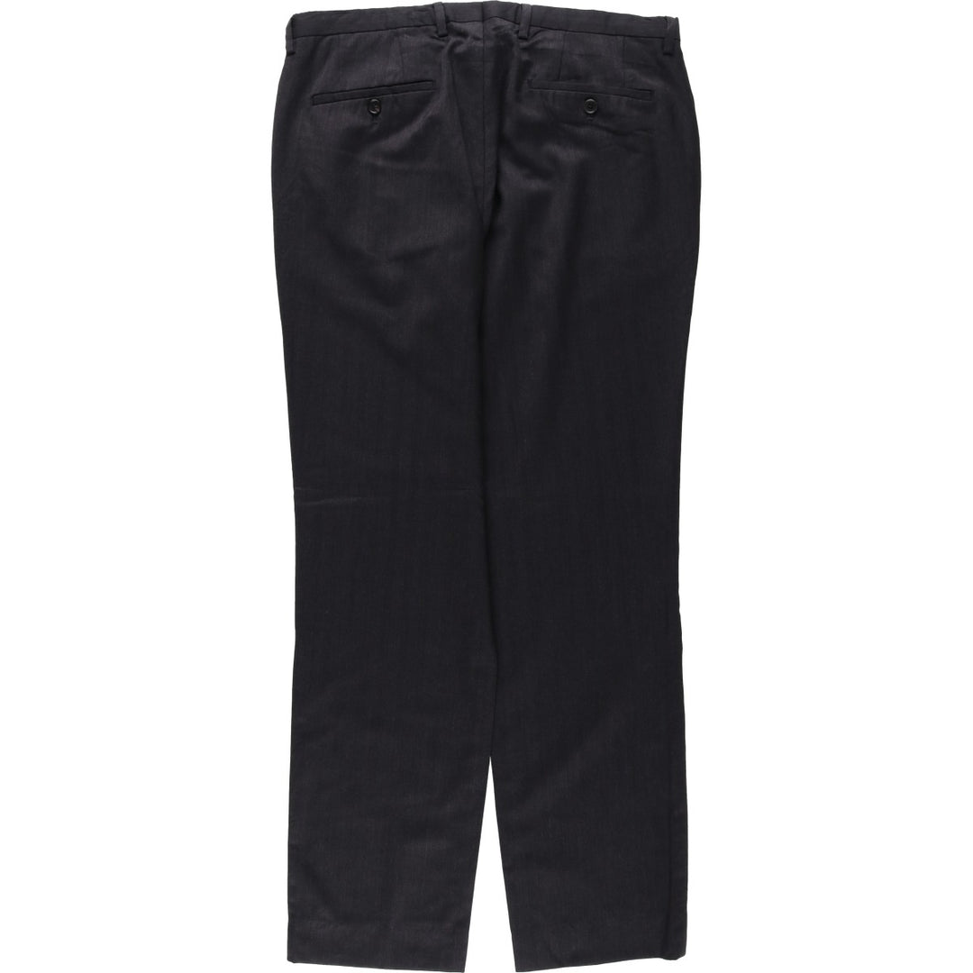 Hugo Boss wool trousers, men's size W35 (approx.) wool black type Vintage Second Hand