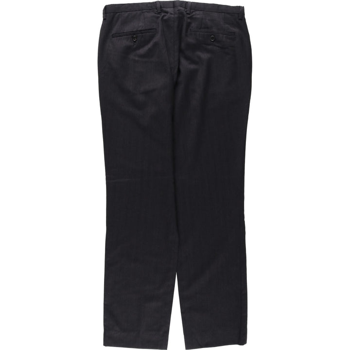 Hugo Boss wool trousers, men's size W35 (approx.) wool black type Vintage Second Hand