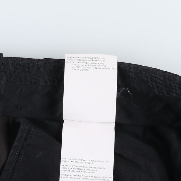 Hugo Boss wool trousers, men's size W35 (approx.) wool black type Vintage Second Hand