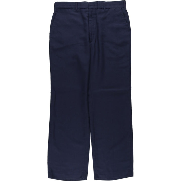 ~1980'S HAGGAR Slacks Wide Pants Men's W33 equivalent Vintage unclear navy blue type Vintage Second Hand