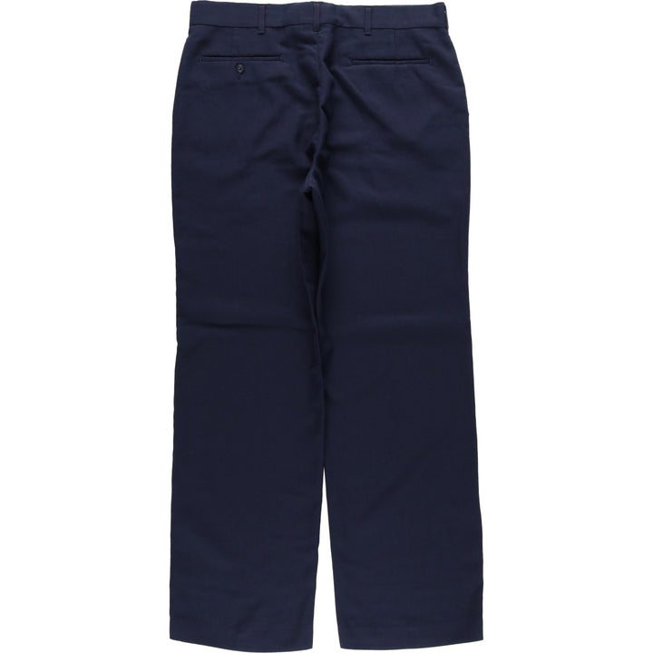~1980'S HAGGAR Slacks Wide Pants Men's W33 equivalent Vintage unclear navy blue type Vintage Second Hand