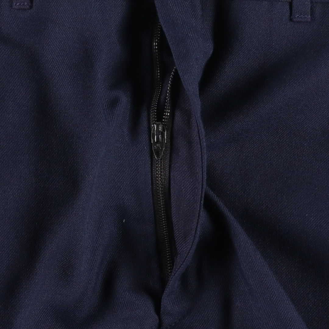 ~1980'S HAGGAR Slacks Wide Pants Men's W33 equivalent Vintage unclear navy blue type Vintage Second Hand