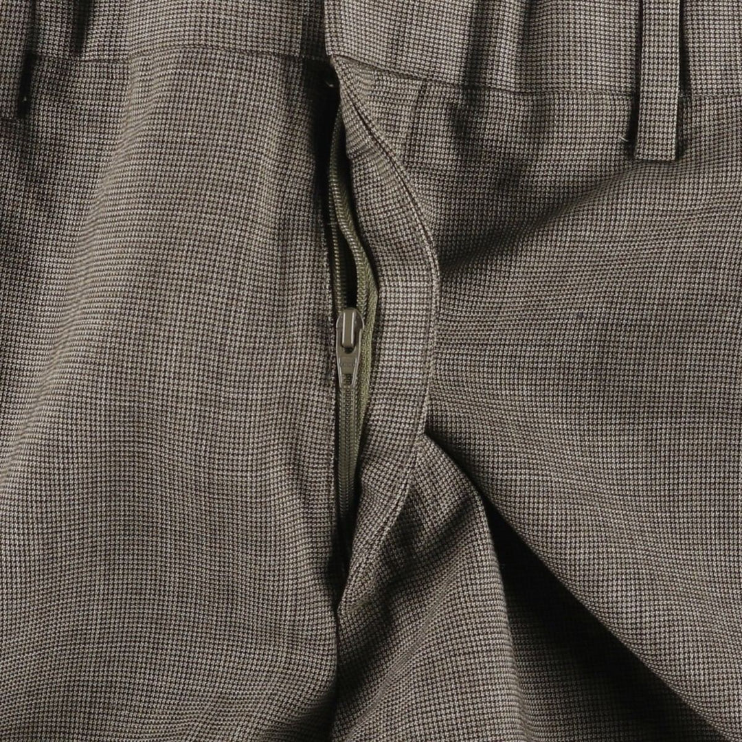 Banana Republic Classic Fit all-over print wool trousers/slacks, men's size W35 (approx.), vintage. wool beige type brown Vintage Second Hand