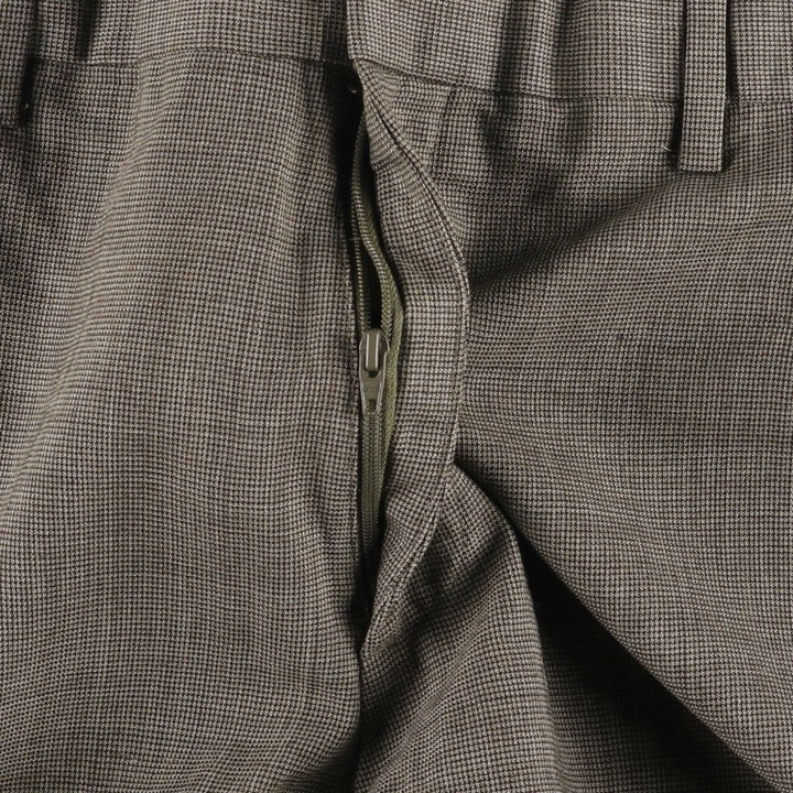 Banana Republic Classic Fit all-over print wool trousers/slacks, men's size W35 (approx.), vintage. wool beige type brown Vintage Second Hand