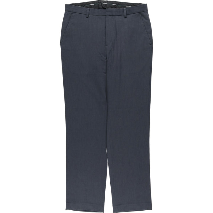 00s~ Calvin Klein slacks for men, size W34 polyester gray type Vintage Second Hand