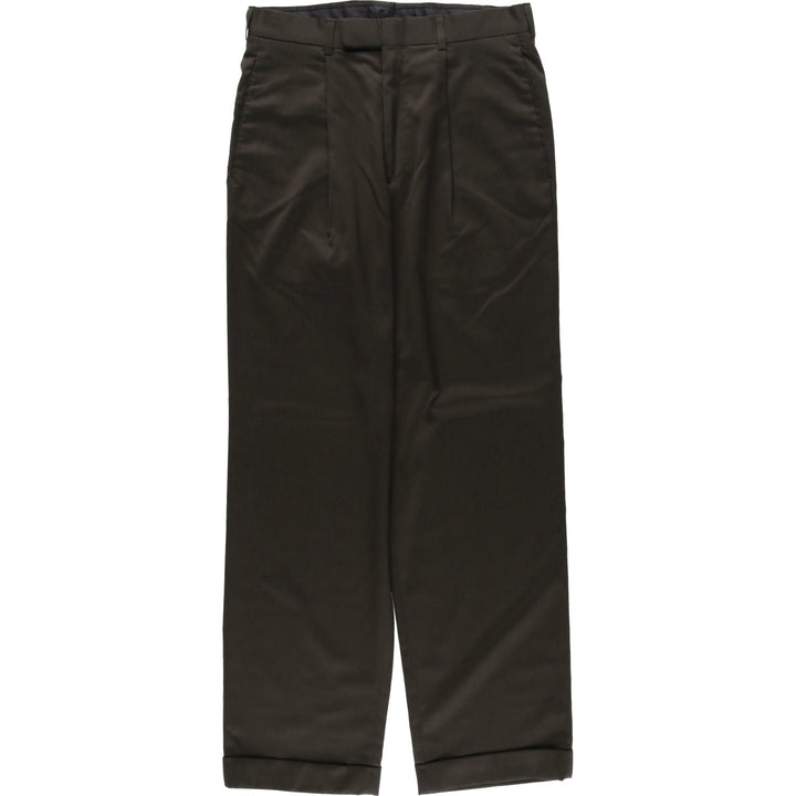 Donna Karan New York (DKNY) One-tuck wide-leg trousers, men's size W30 equivalent. unclear Khaki type brown Vintage Second Hand