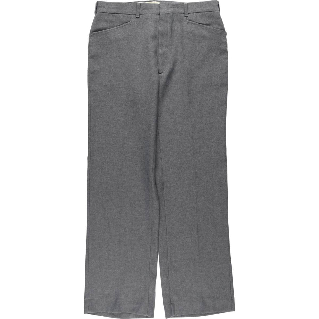 70s-80'S HAGGAR MAGIC STRETCH slacks pants, men's size W34 (approx.), vintage. unclear gray type Vintage Second Hand