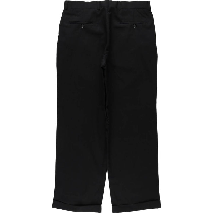 Ralph Lauren LAUREN Lauren Two-pleat wool pants slacks for men, equivalent to W35 wool black type Vintage Second Hand