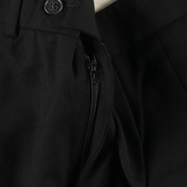 Ralph Lauren LAUREN Lauren Two-pleat wool pants slacks for men, equivalent to W35 wool black type Vintage Second Hand