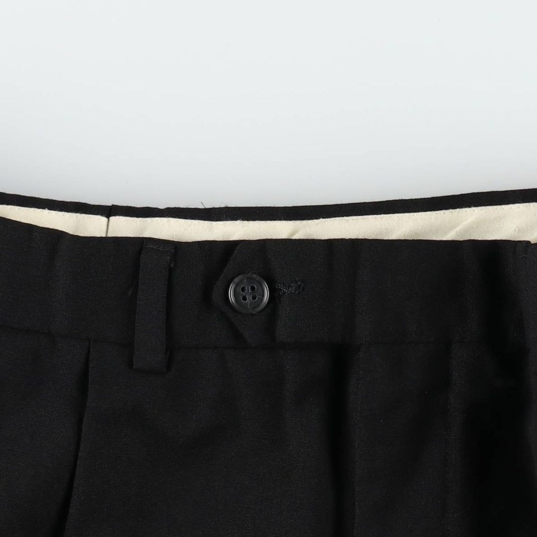 Ralph Lauren LAUREN Lauren Two-pleat wool pants slacks for men, equivalent to W35 wool black type Vintage Second Hand