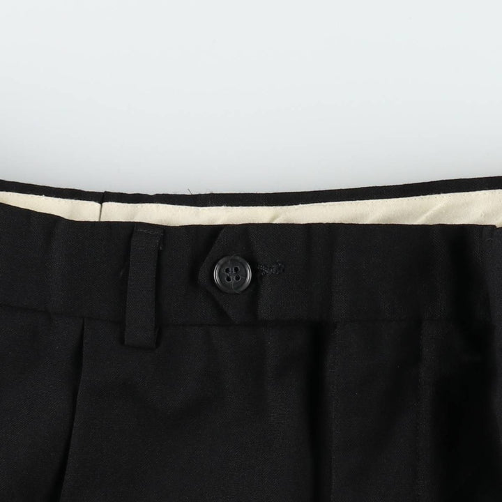 Ralph Lauren LAUREN Lauren Two-pleat wool pants slacks for men, equivalent to W35 wool black type Vintage Second Hand