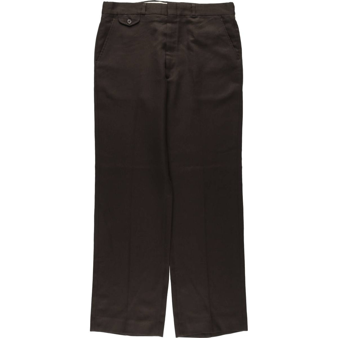 70s-80'S HAGGAR slacks pants, made in USA, men's size W35 equivalent, vintage. unclear brown type Vintage Second Hand