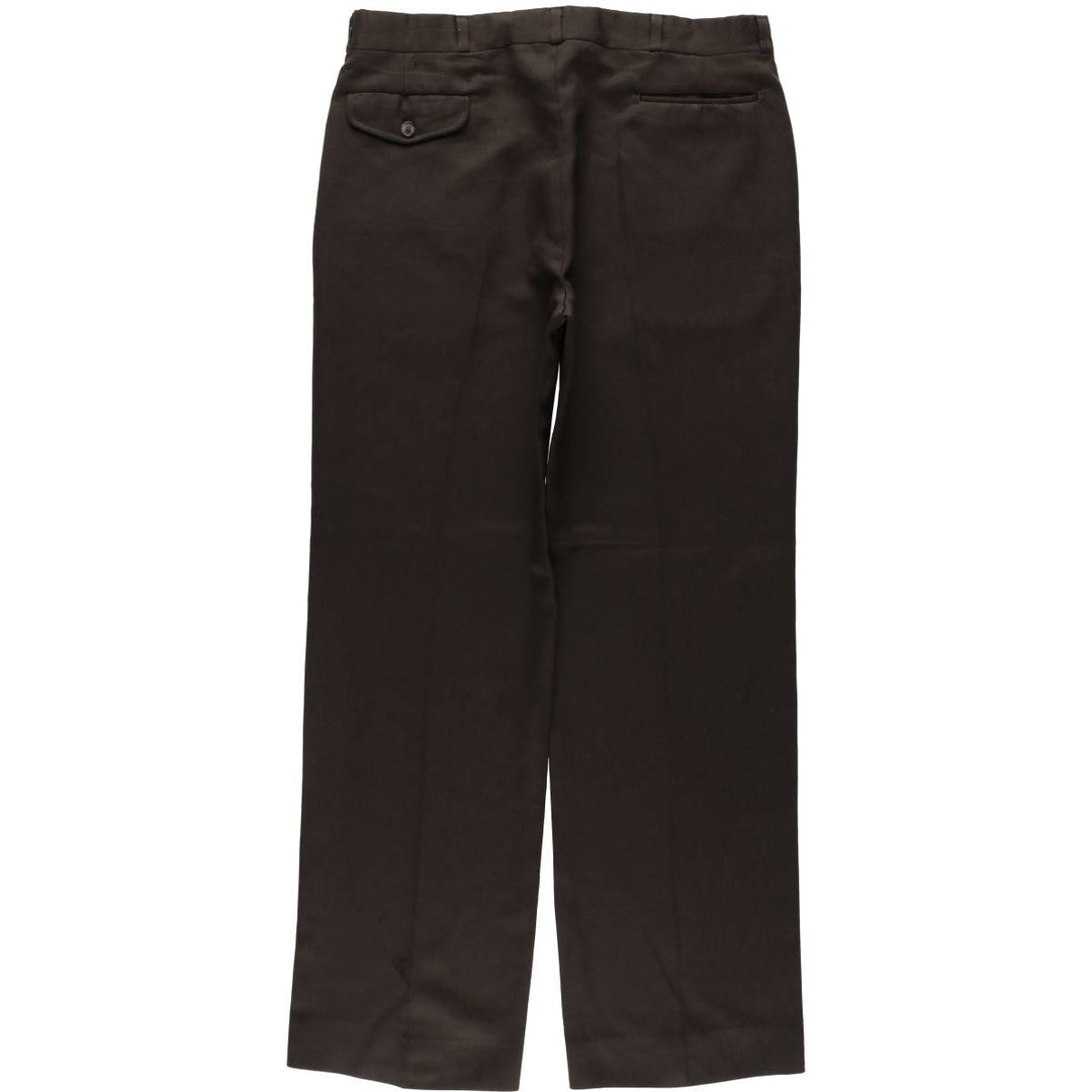 70s-80'S HAGGAR slacks pants, made in USA, men's size W35 equivalent, vintage. unclear brown type Vintage Second Hand