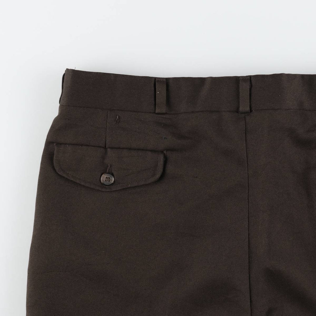 70s-80'S HAGGAR slacks pants, made in USA, men's size W35 equivalent, vintage. unclear brown type Vintage Second Hand