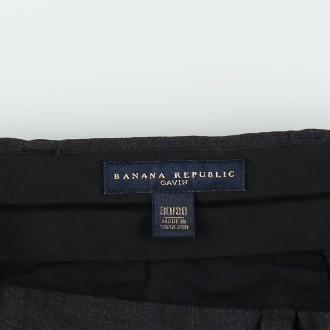 2000'S Banana Republic GAVIN wool trousers/slacks, men's size W32 (approx.) wool black type Vintage Second Hand