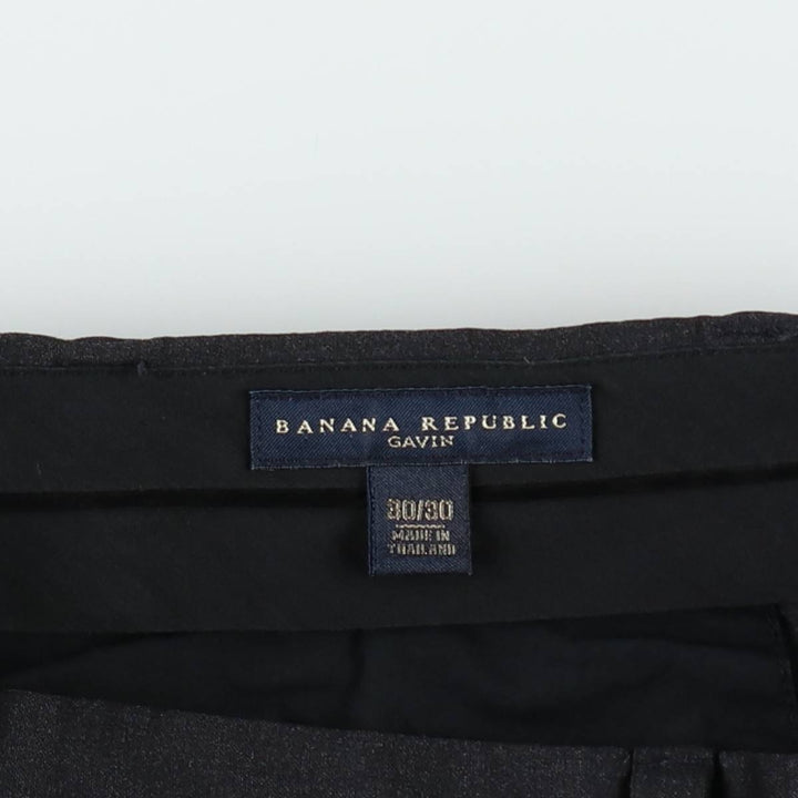 2000'S Banana Republic GAVIN wool trousers/slacks, men's size W32 (approx.) wool black type Vintage Second Hand