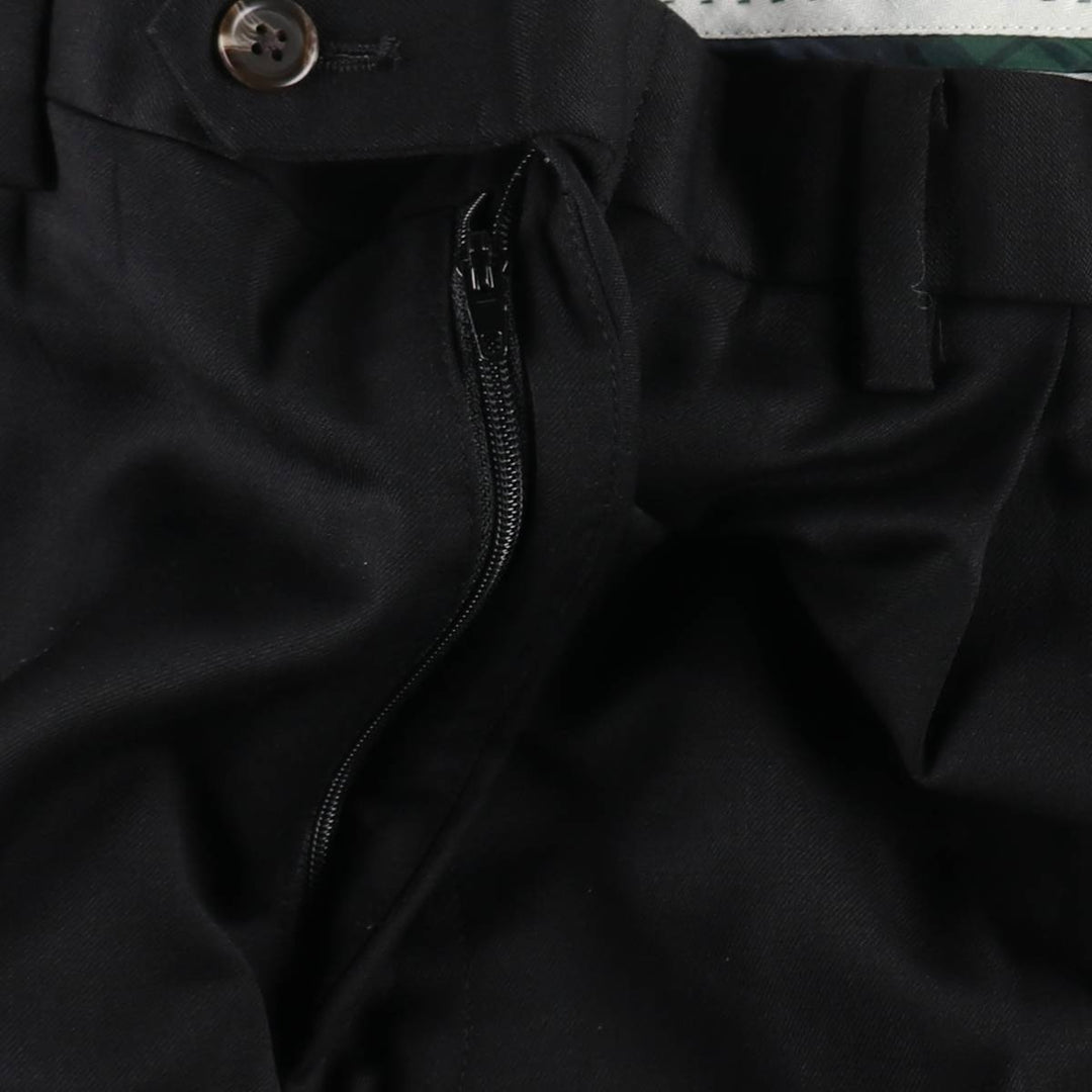 Ralph Lauren LAUREN Lauren Two-pleat wool pants slacks for men, equivalent to W36 wool black type Vintage Second Hand