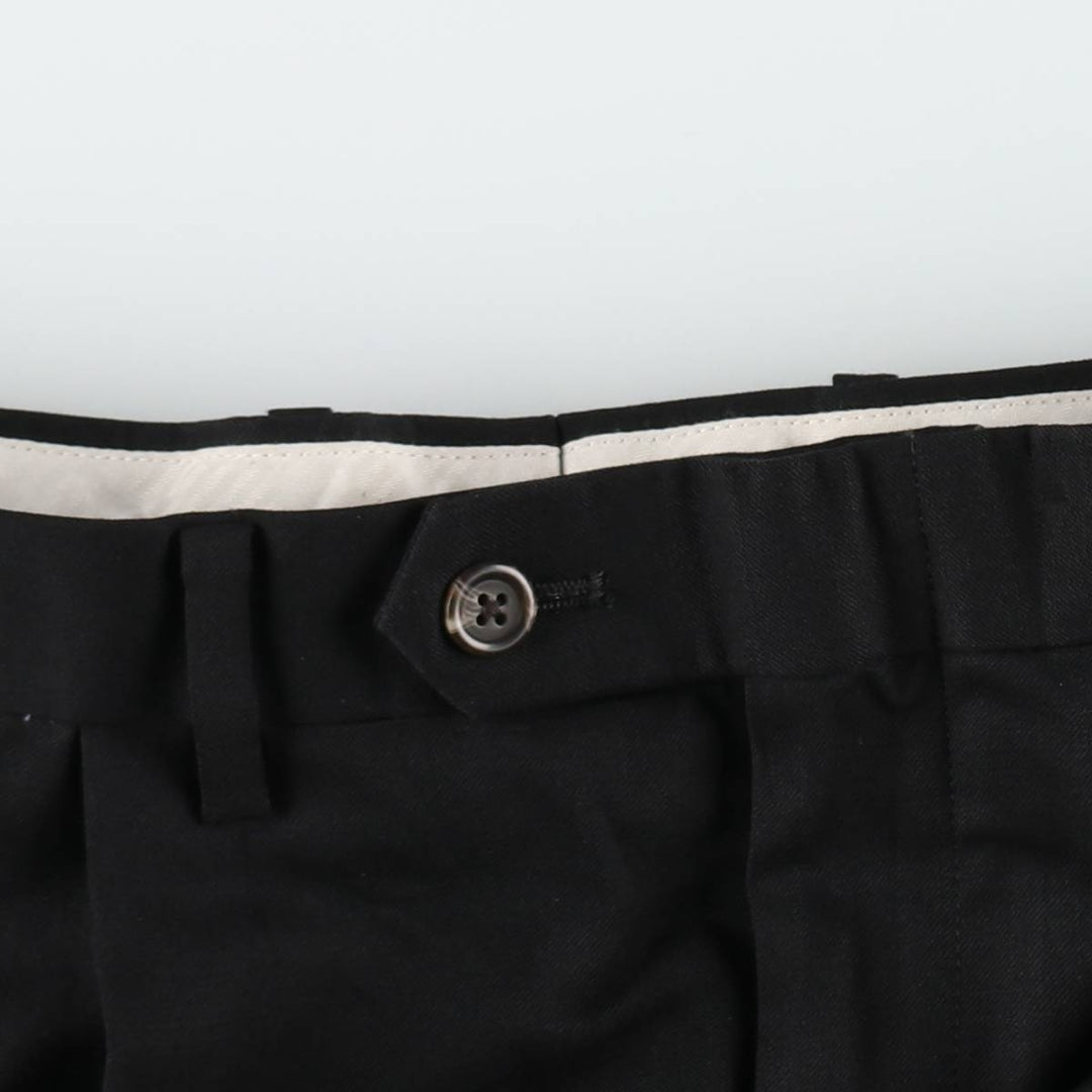 Ralph Lauren LAUREN Lauren Two-pleat wool pants slacks for men, equivalent to W36 wool black type Vintage Second Hand