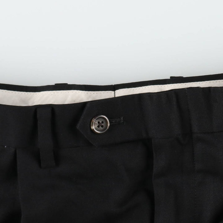 Ralph Lauren LAUREN Lauren Two-pleat wool pants slacks for men, equivalent to W36 wool black type Vintage Second Hand