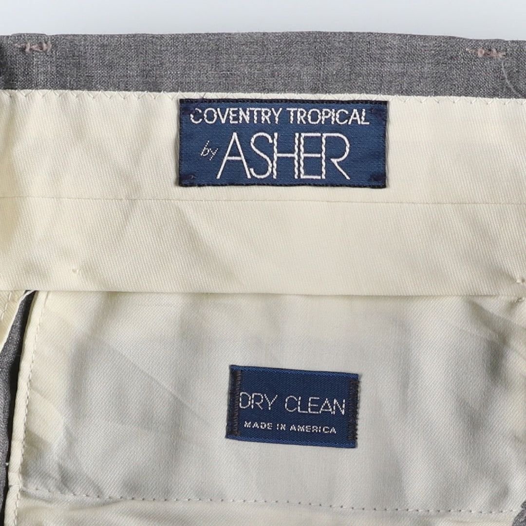 ~90'S ASHER CONVENTRY TROPICAL Trousers Pants Men's W34 equivalent Vintage unclear gray type Vintage Second Hand