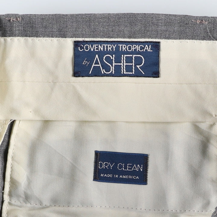 ~90'S ASHER CONVENTRY TROPICAL Trousers Pants Men's W34 equivalent Vintage unclear gray type Vintage Second Hand