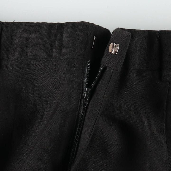 70s-80'S HIGGINS Two-Pleat Slacks Pants, Made in USA, Men's W34 (approx.), Vintage unclear black type Vintage Second Hand