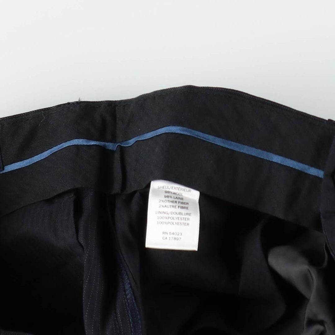 2000'S Banana Republic Striped Wool Pants, Men's Size 32 wool black type Vintage Second Hand