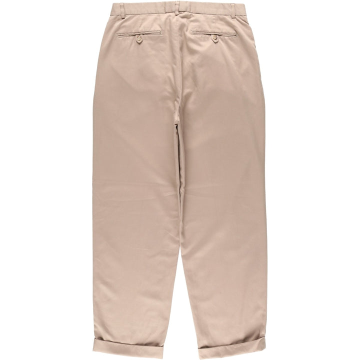 Ralph Lauren POLO by Ralph Lauren two-pleat slacks, men's size W32 polyester Beige type Vintage Second Hand