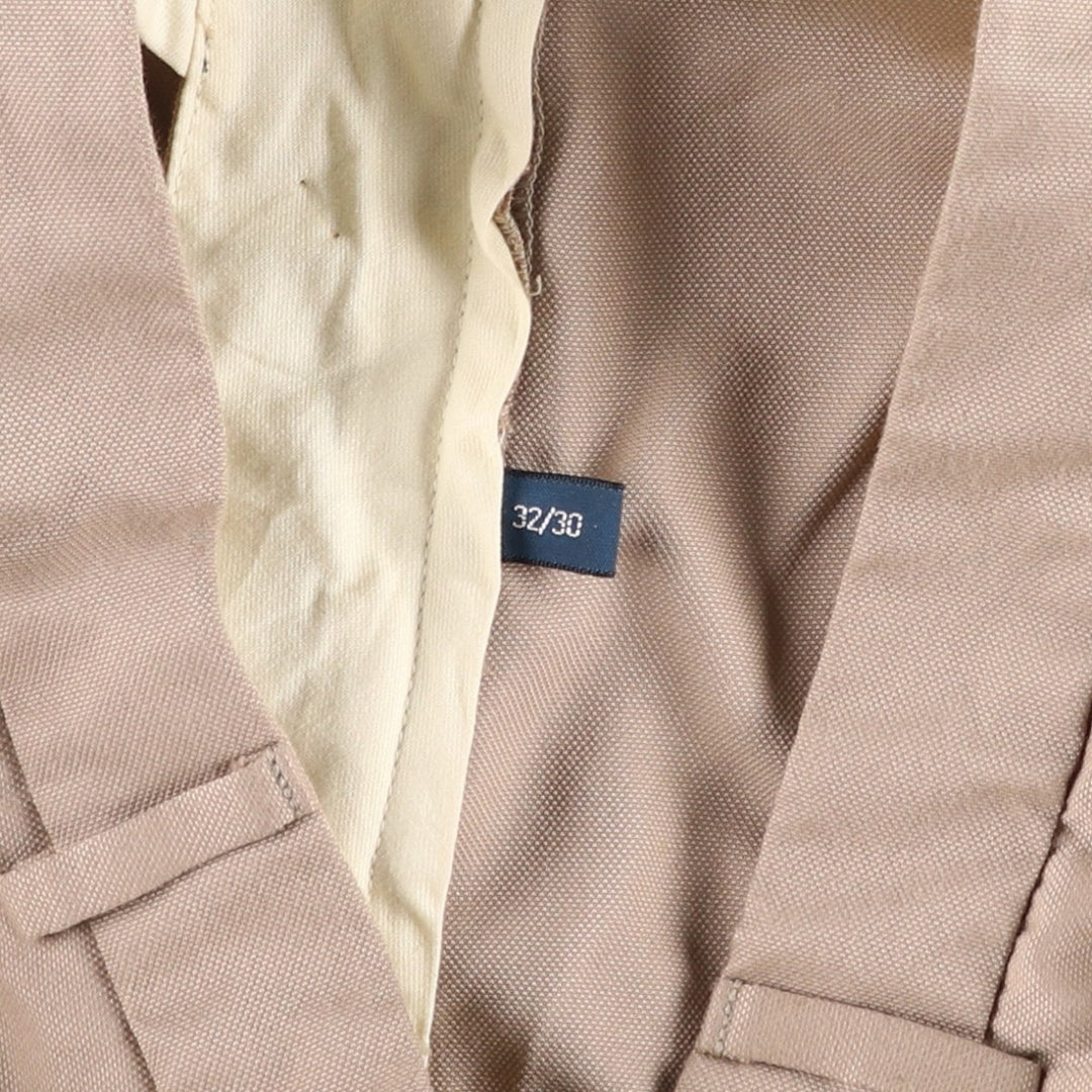 Ralph Lauren POLO by Ralph Lauren two-pleat slacks, men's size W32 polyester Beige type Vintage Second Hand