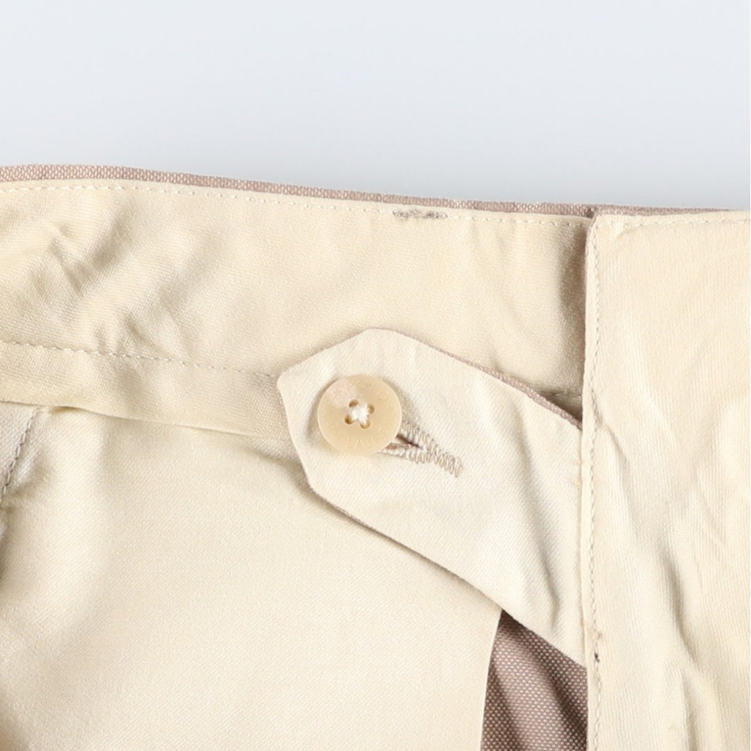Ralph Lauren POLO by Ralph Lauren two-pleat slacks, men's size W32 polyester Beige type Vintage Second Hand