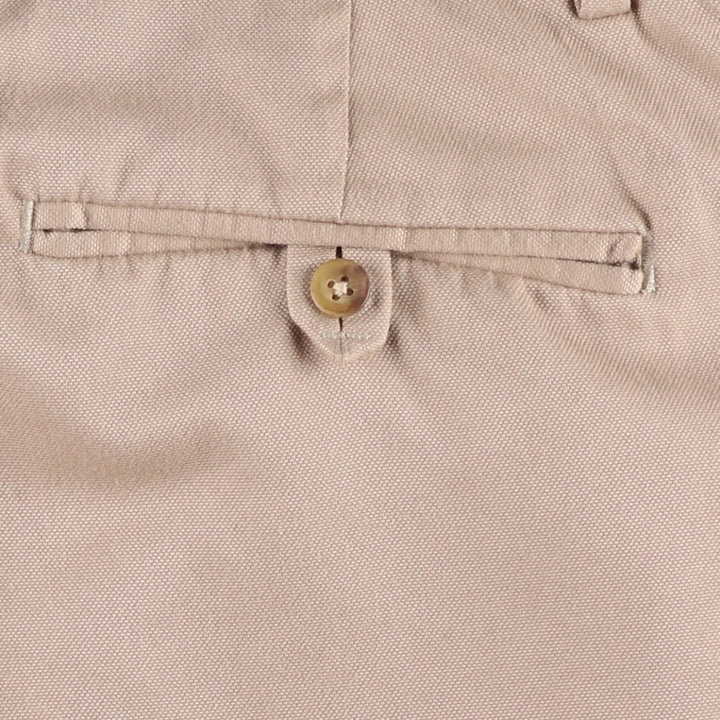 Ralph Lauren POLO by Ralph Lauren two-pleat slacks, men's size W32 polyester Beige type Vintage Second Hand