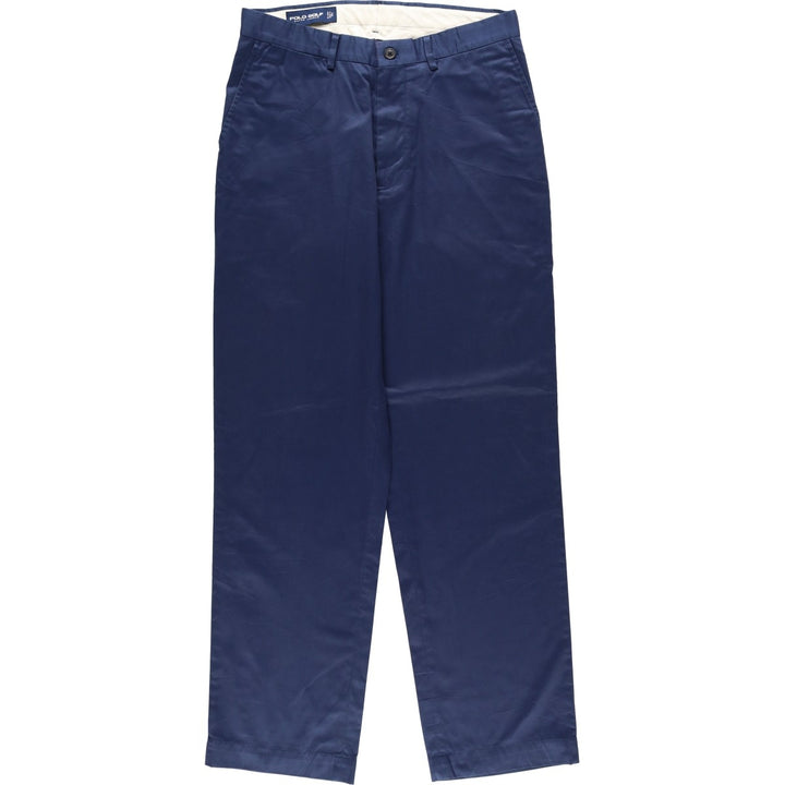 Ralph Lauren POLO GOLF cotton slacks pants, men's size W31 (approx.) Pima Cotton Navy blue Vintage Second Hand